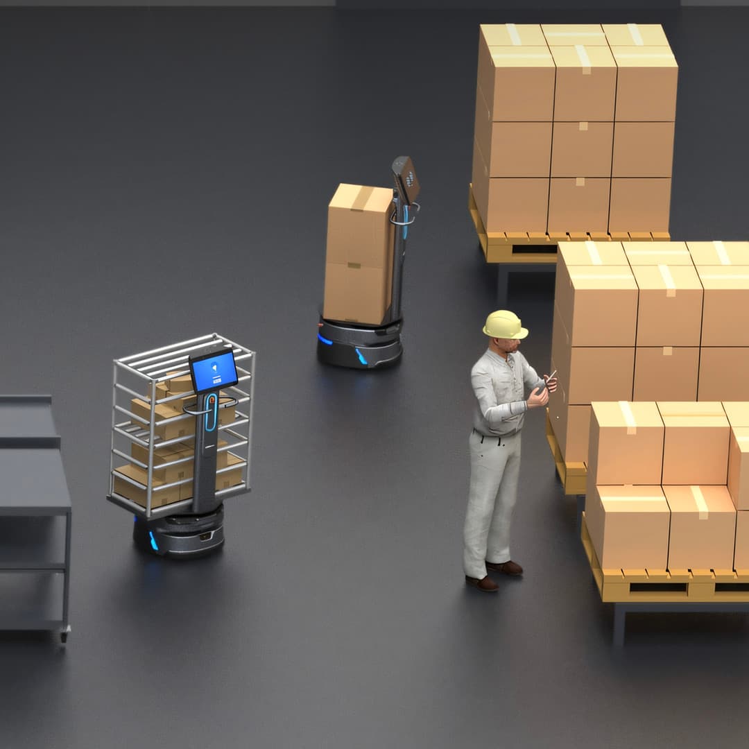 Spolupráce více robotů ve výrobním provozu